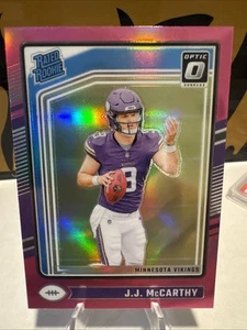 2024 Panini Donruss Optic - Rated Rookie J.J. McCarthy #235 Pink Prizm (RC) - Bild 1 von 2