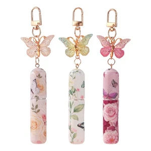5ML Refillable Travel Portable Perfume Atomizer Bottle Spray Pump Case Keychain - Picture 1 of 15