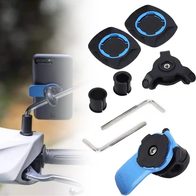 Quad/ Lock Style Motorcycle Mirror With VIBRATION DAMPENER Or GPS Bar Mount - Image 1 of 4