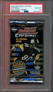 2000 Bowman Chrome Football Unopened Hobby Foil Pack PSA 10 Tom Brady Refractor? - Picture 1 of 2