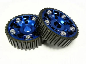 2x Blue Racing Performance Cam Shaft Gear Pulley For Honda Acura B16A B18C - Picture 1 of 3