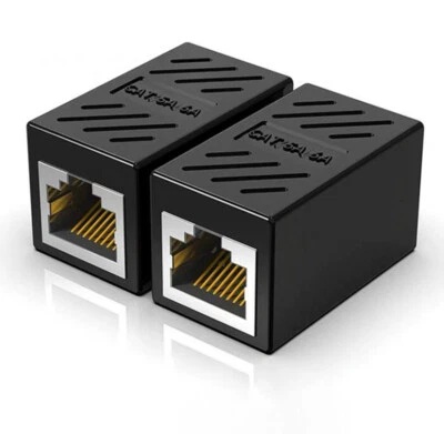 RJ45 Female To Female CAT6 CAT5e Network LAN Ethernet Port Connector Adapters - Image 1 of 4