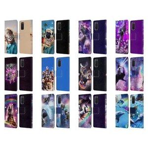 OFFICIAL RANDOM GALAXY ANIMALS LEATHER BOOK WALLET CASE FOR SAMSUNG PHONES 1 - Picture 1 of 18