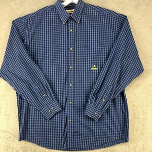 Wrangler Rita Men Button Down Long Sleeve Blue Plaid Shirt Size Large - Picture 1 of 6