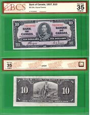 Canada-1937 Bank of Canada $10 Dollar BC-24c Banknote BCS 35 Very Fine Original