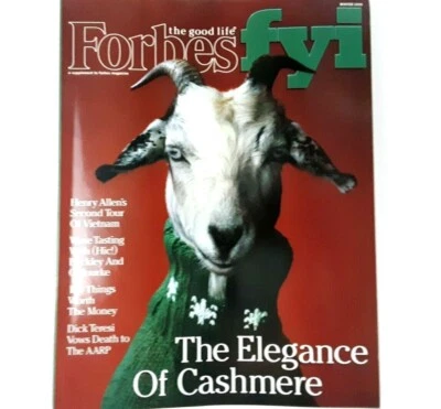 Vintage Forbes FYI  Magazine Winter 1999 - The Elegance of Cashmere Wine Tasting — 第 1/4 张图片