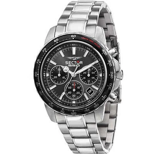 Orologio Uomo SECTOR 550 R3273993002 Chrono Bracciale Acciaio Nero Sub 100mt - Bild 1 von 2