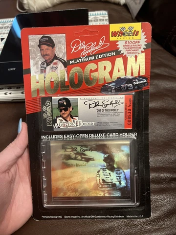 NASCAR Dale Earnhardt Platinum Edition Hologram Card Ticket Wheels Racing 1992 Cover
