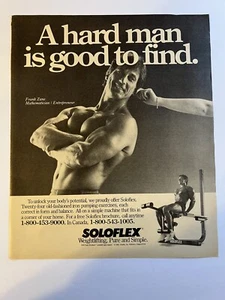 Vtg 1985 Ad, SoloFlex Weightlifting, Frank Zane, A Good Man is Hard to Find - Picture 1 of 3