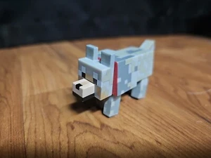 Minecraft TAMED WOLF DOG Action Figure Giocattolo 2013 Jazwares Mojang Collare Rosso - Foto 1 di 5