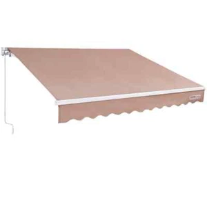 Manual Retractable Awning 10 ft. x 8 ft. Outdoor Patio Awning Retractable Sun Sh - Picture 1 of 8
