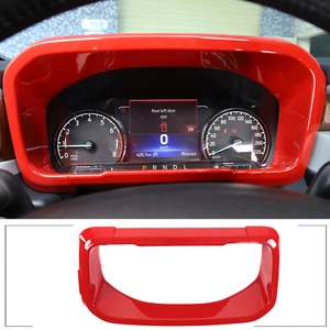Accesorios de cubierta de cuadro de tacómetro de coche ABS rojo para Ford Maverick 2022-2023 - Imagen 1 de 12