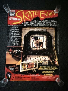 VINTAGE Vision Pro Skate Escape PROMO POSTER Skateboard Tony Hawk Caballero - Picture 1 of 5