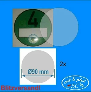 2x folia samoprzylepna do plakietki ekologicznej / plakietki drobnego pyłu Ø90mm SC155 - Zdjęcie 1 z 1