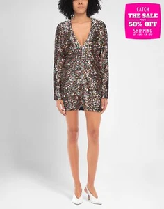 RRP €1310 THE ATTICO Mini Sheath Dress IT38 US2 UK6 XS Lined Sequins V-Neck - Imagen 1 de 6