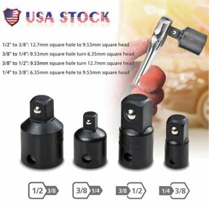 4Pcs 3/8" to 1/4" 1/2 inch Drive Ratchet Socket Adapter Reducer Air Impact Set