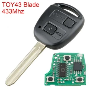 433Mhz 2 Buttons Car Remote key Fit for Toyota Tarago Kluger Avensis RAV4 Prado - Picture 1 of 11