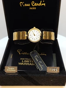 VINTAGE UNBENUTZTE NOS DAMEN PIERRE CARDIN PC920 GELBTON ARMBANDUHR WEISSES ZIFFERBLATT - Bild 1 von 8