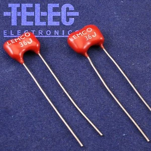 2 PIEZAS. Condensador de mica plateada Lemco 36pF / 5% / 500V - Imagen 1 de 1