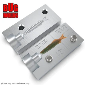 Bait DIY Fishing Mold Soft Plastic Baits Lure Plastisol Bass JigNMinnow - Picture 1 of 3