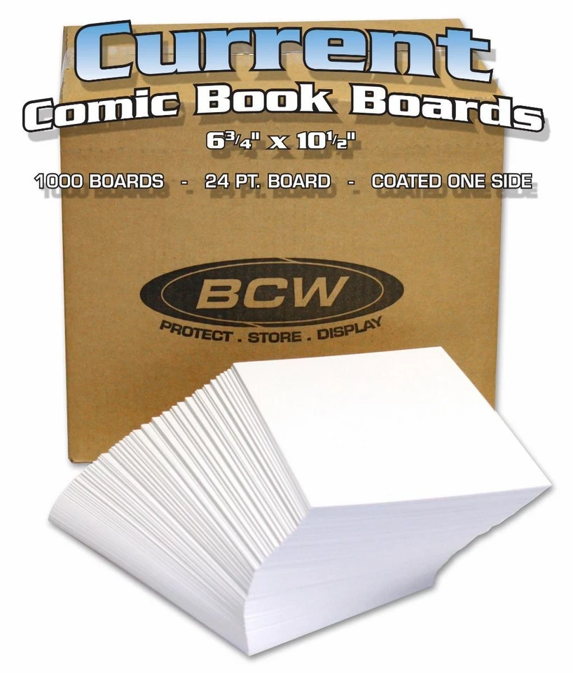 BCW Current Comic Backing Boards Estuche de 1000 Paquete a Granel 6 3/4 x 10 1/2 Nuevo Foto 1 de 1