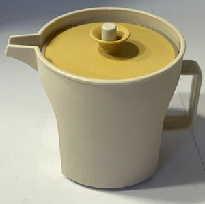 Crema/jarra de almendra Tupperware 1414-7 vintage con tapa superior de oro cosecha - Imagen 1 de 11