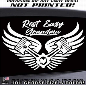 Grandma In Loving Memory Family Memorial Car Window Mechanic Race Car Driver USA - Picture 1 of 4