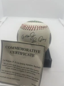 Baseball Commemorative Cal Ripken & Lou Gehrig Ironman 1995 COA - Picture 1 of 1