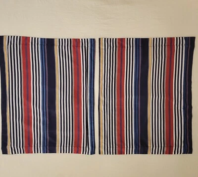 2 fundas de almohada Tommy Hilfiger Sham clásicas a rayas náuticas azul marino amarillo rojo púrpura Foto 1 de 4