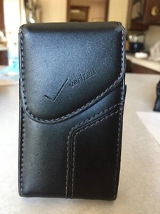 VERIZON, LEATHER FLIP PHONE HOLDER WTIH MAGNETIC CLOSURE, CLIP-ON - Picture 1 of 4