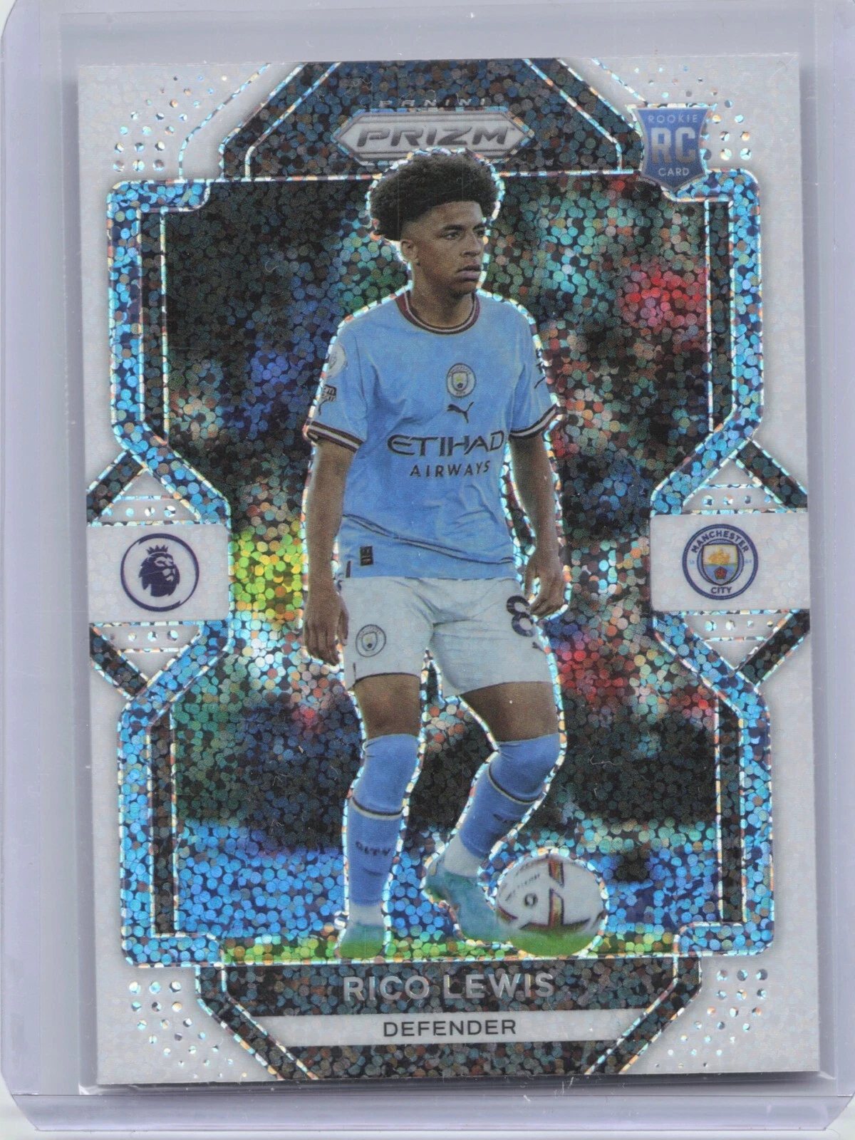rico lewis 2022-23 Panini Premier League Prizm EPL White Sparkle No.17 rc