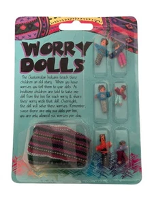 Guatemalan Worry Doll Set 1998 Vtg NIB - Picture 1 of 3