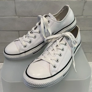 Converse Unisex Chuck Taylor All Star White Leather Shoes Sneakers Men-7 Women-9 - Picture 1 of 7