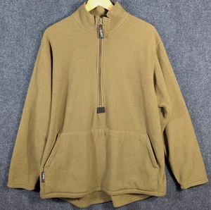 USMC Peckham Polartec Fleece Pullover Size Large Coyote Brown Half Zip Military - Picture 1 of 10