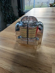 Vintage 1950's Diner Table Jukebox Salt & Pepper Shakers Chrome Look Vandor NOS - Picture 1 of 6