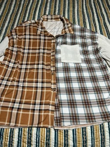 Camicia donna Pie in the Sky 3x bottoni a quadri ~ manica a quarto - Foto 1 di 5