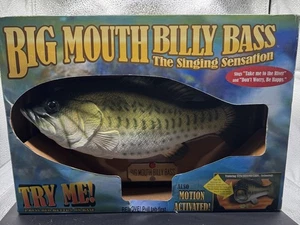 Vintage Big Mouth Billy Bass che canta pesce soprano cabina pesca decorazione nuovo con scatola NOS - Foto 1 di 8