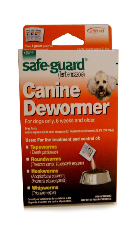 Desparasitante canino Safe-Guard (fenbendazol 22,2%), 1 gramo Foto 1 de 1