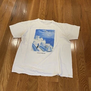 Vintage Greek Islands Santorini Cat Shirt Made In Greece Gr. L - Bild 1 von 8