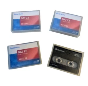 3 Quantum DAT 72 4mm Data Tape Cartridges NEW + Part-Used Cleaning Cartridge - Picture 1 of 2