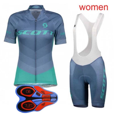 Nuevo Mujeres Ciclismo Ropa Kit Manga Corta Bicicleta de Carreras Jersey Babero Conjunto 9D Foto 1 de 4