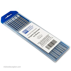 TIG Welding Tungsten Rod Electrodes 0.8% Zirconiated 3/32” x 7” (White WZ8) 10PK - Picture 1 of 2