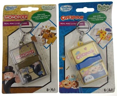 Monopoly Gold Operation Keychain Games Set 2 Mini Gameplay Kids Travel Gift Toy - Image 1 of 4