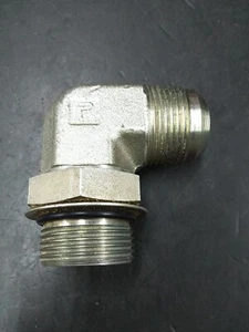 Parker 16 C5OX-S Hydraulic Adapter 90° Elbow Male JIC-16 to Male ORB-16 - Picture 1 of 1