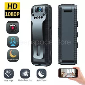 1080P HD Portable Body Camera 180° Lens Night Vision Video Recorder Mini Cam - Picture 1 of 23