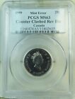 1999 Canada Quarter Pcgs Ms63 *Counter Clashed Reverse--Scarce!* Br