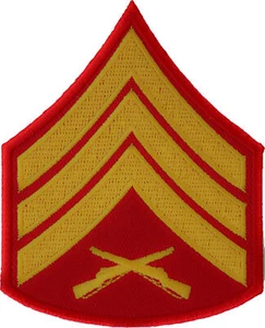 Sergeant Patch Red and Yellow- 3x3.7 inch - P5817 - Picture 1 of 5