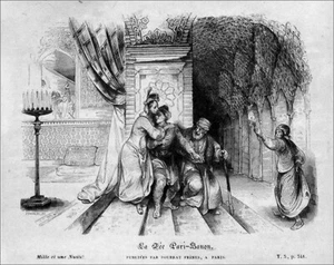 LES MILLE & UNE NUITS : LA FÉE PARI-BANON - Gravure du 19e siècle - Picture 1 of 2