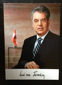 DR HEINZ FISCHER - PRESIDENTE AUSTRIACO - FOTOGRAFÍA EN COLOR FIRMADA - Imagen 1 de 1