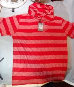 Smash Hoodie Mens Short Sleeve T Shirt Red Rugy Stripes NEW w/ tag XL - Picture 1 of 13